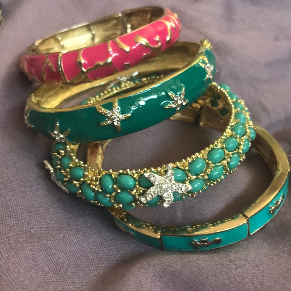 Four beach bracelets